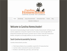 Tablet Screenshot of carolinahomeschooler.com
